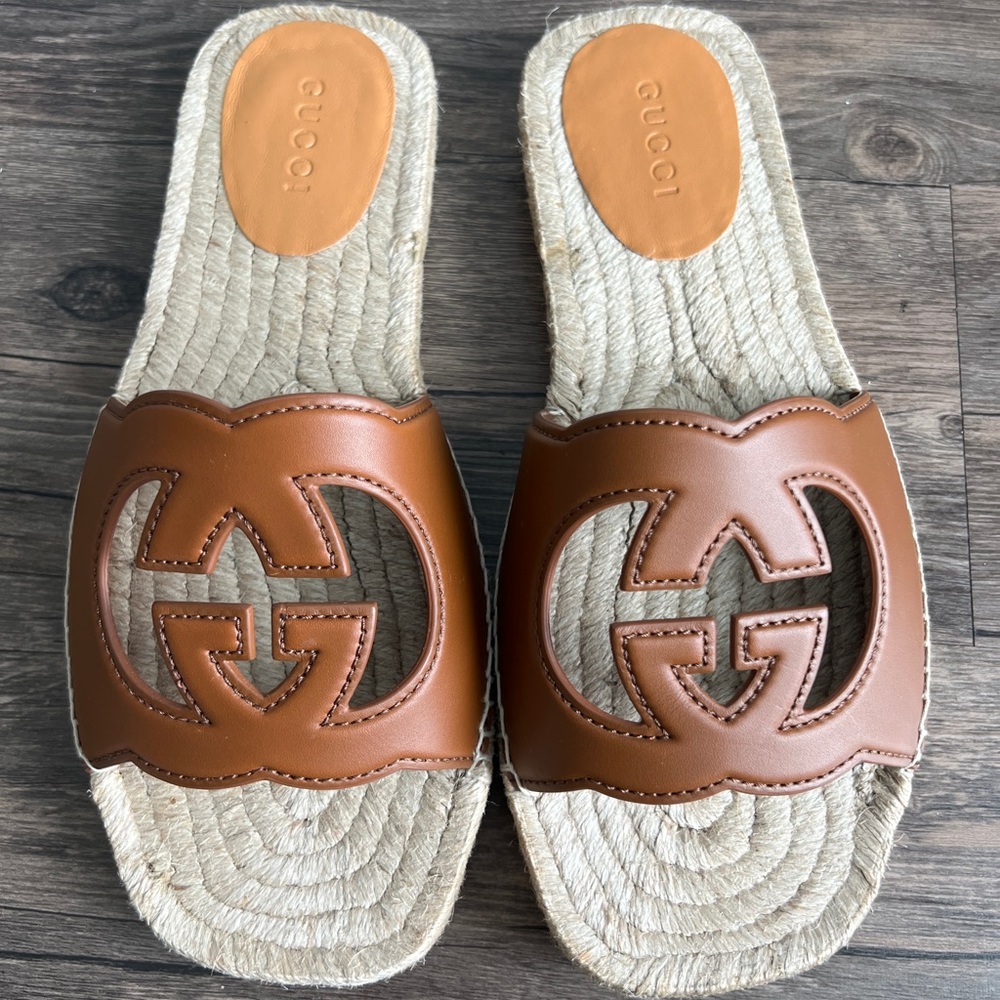 Gucci Mens Espadrille Sandal